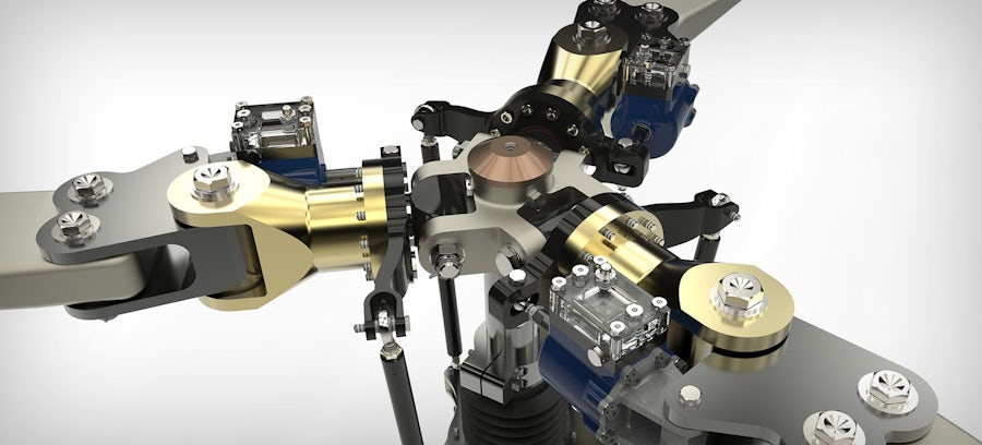 Solid Edge synchronous technology for helicopter blades