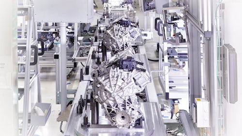 Auto engines coming down and industrial production line