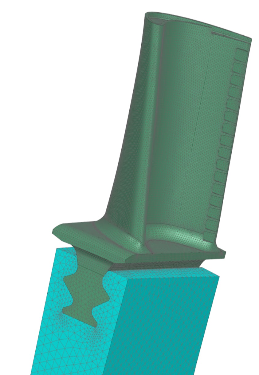 Simcenter 3D Structures - cooled blade
