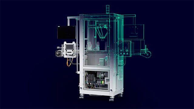 Rendering einer Abfüllmaschine und ihres digitalen Zwillings