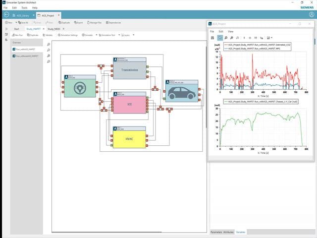 Screen capture of a Simcenter System Architect dashboard.