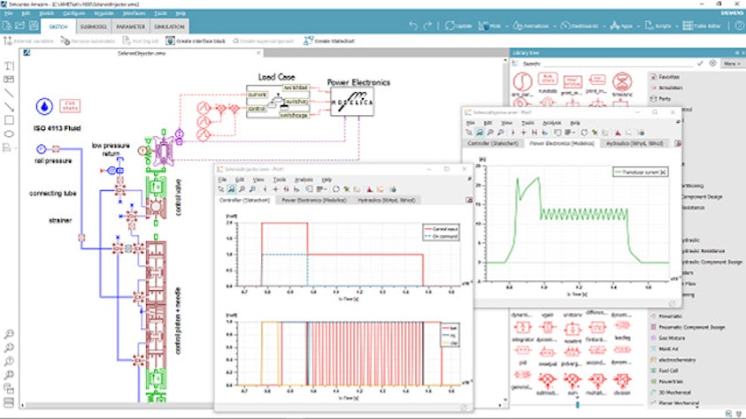 Screenshot of a Simcenter dashboard where a logic model is being created