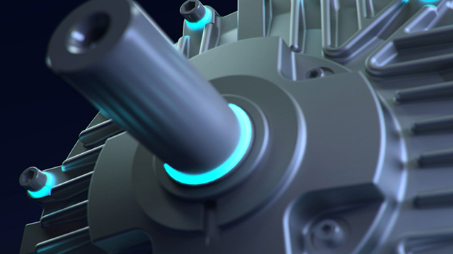 Imagen ampliada de un motor eléctrico.