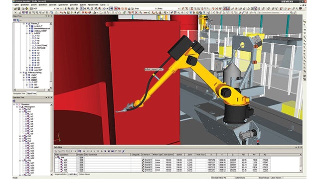 Welding robots were programmed offline in order to reduce manufacturing times of underwater frameworks for wind power stations.