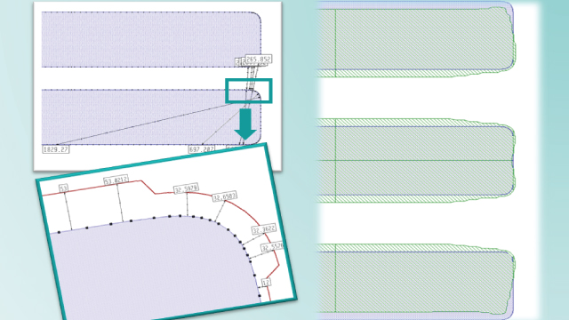 A demonstration of how Calibre nmCLBIAS provides smooth biasing results and quality rule-based retargeting for curvilinear designs.