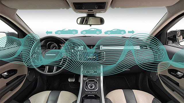 Sound waves inside the car.