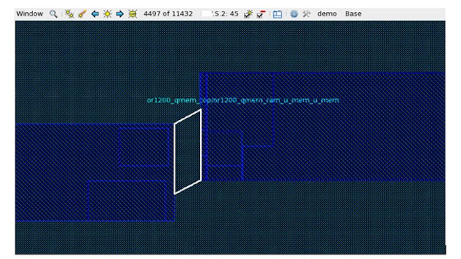 Calibre RealTime Digital provides on-demand signoff DRC verification inside P&R tools | screenshot of a base layer error in a design window