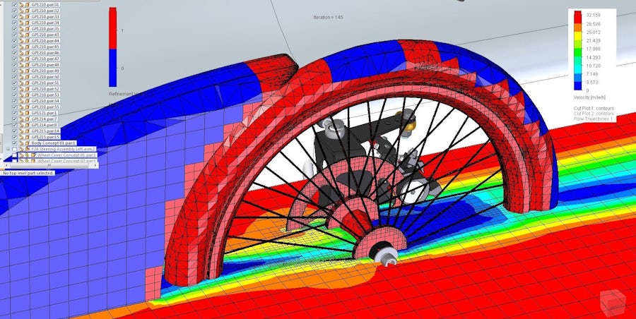 Simcenter simulation study running in Solid Edge software