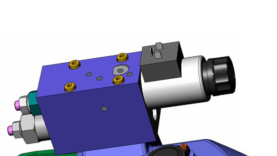 Details of the hydraulic component model and the directional control valve.