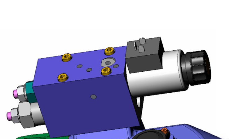 Details of the hydraulic component model and the directional control valve.