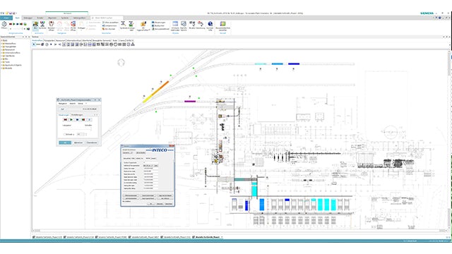 This challenge prompted Inteco engineers to build a digital twin using Tecnomatix. It includes a user interface so the customer can modify parameters to try out various scenarios.