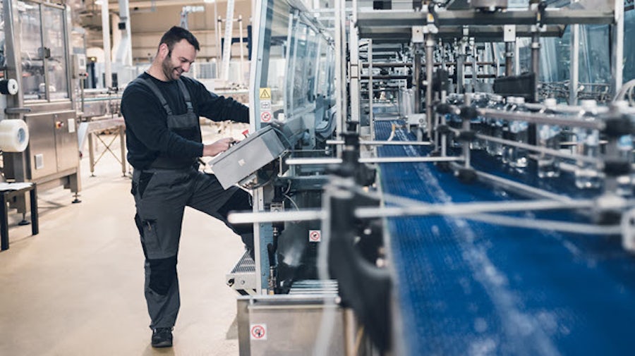 Man working at a factory