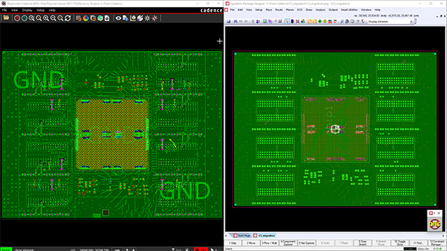 Screenshot of chip design software.