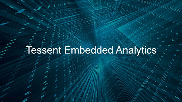 Tessent Embedded Analytics printed over an abstract background.