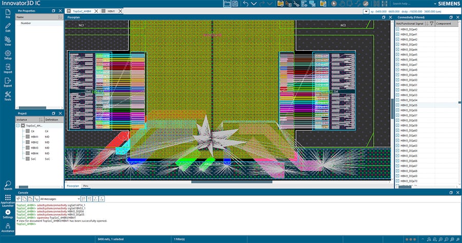 A screen shot of Innovator3D IC software 