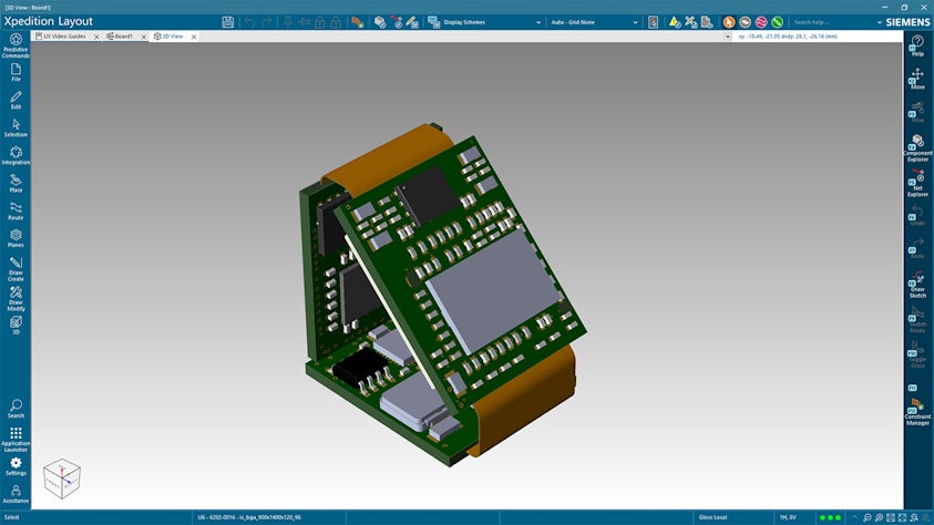 A rigid-flex design in Xpedition Standard.
