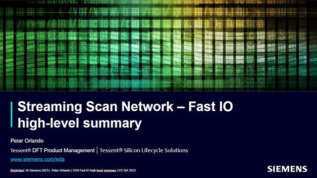 Streaming Scan Network - fast IO high-level summary