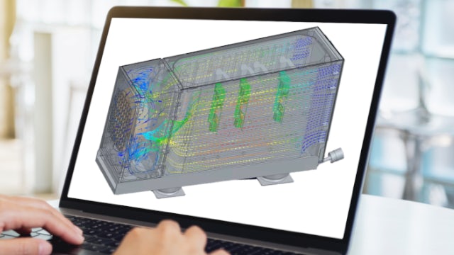 Image of engineer using Simcenter FLOEFD 2506 CFD software release