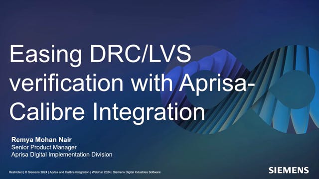 Easing DRC/LVS verification with Aprisa-Calibre Integration