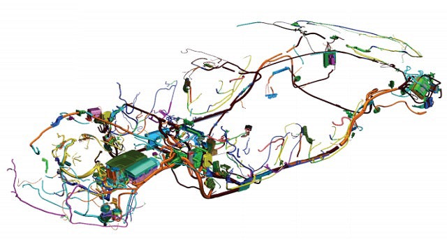 3D Automotive Wire Harness Design in NX.