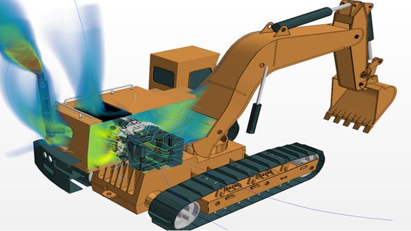 Improve the thermal management of an hybrid heavy equipment using Computational Fluid Dynamics (CFD) simulation