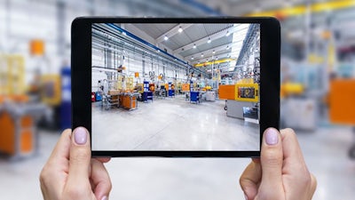 Manufacturing floor with tablet