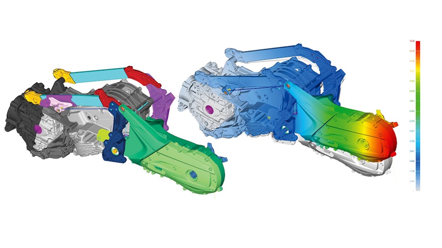 Motorcycle component supplier uses CAE to optimize structures