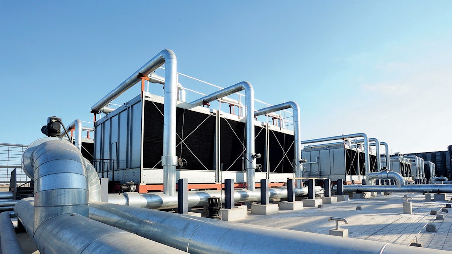 A rooftop HVAC system consumes a lot of power for heating and cooling large buildings