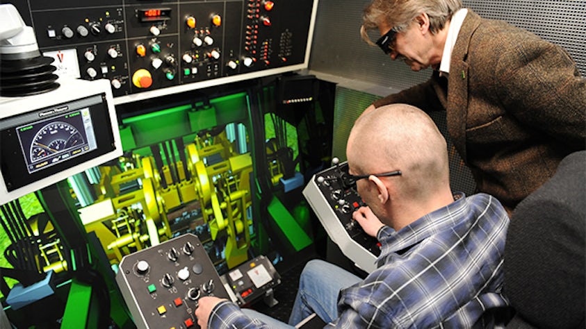 Plasser & Theurer uses data from Solid Edge to create the digital twin used for mixed-reality operator training in the tamping simulator