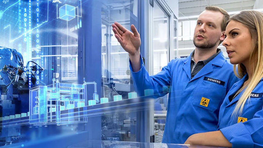 Engineers in a factory setting