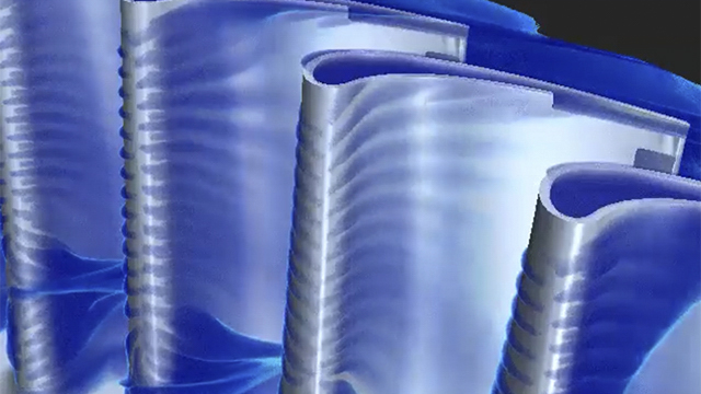 CFD simulation waves visual from the Simcenter STAR-CCM+ software.