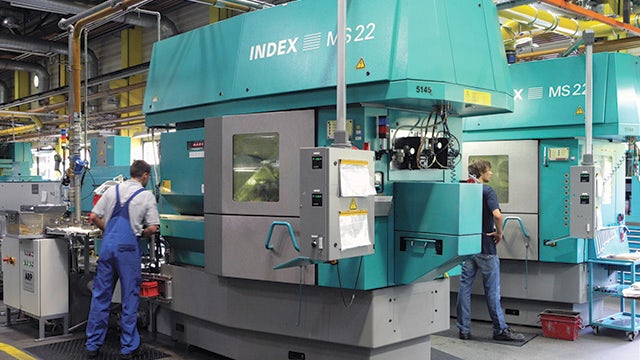 The fleet of machines includes over a dozen multi-spindle machines from INDEX, which are all  equipped with SINUMERIK 840D control. Illustration: Wendenburg.