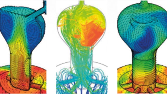 CFD simulation of the prechamber, one of the critical components for the gas-powered engine.