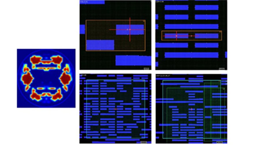 Metal layer type test patterns at P18 and the fixed source used to evaluate both multilayers.