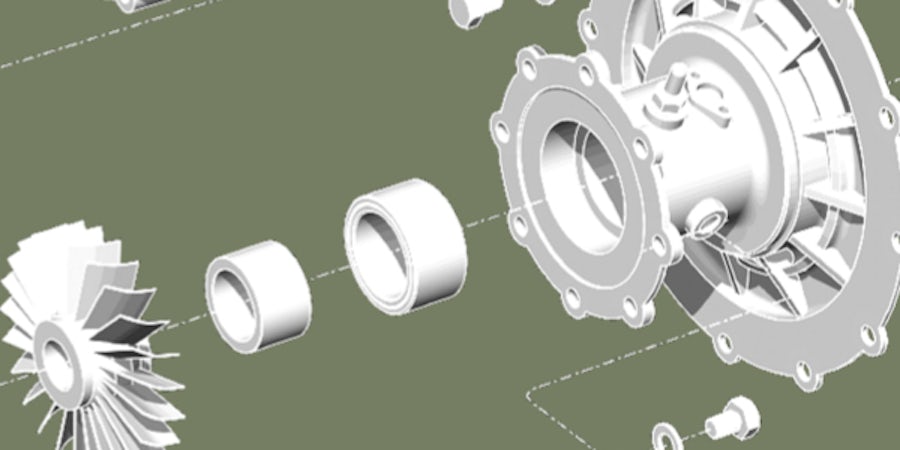 An example of a CAD 3D visualization