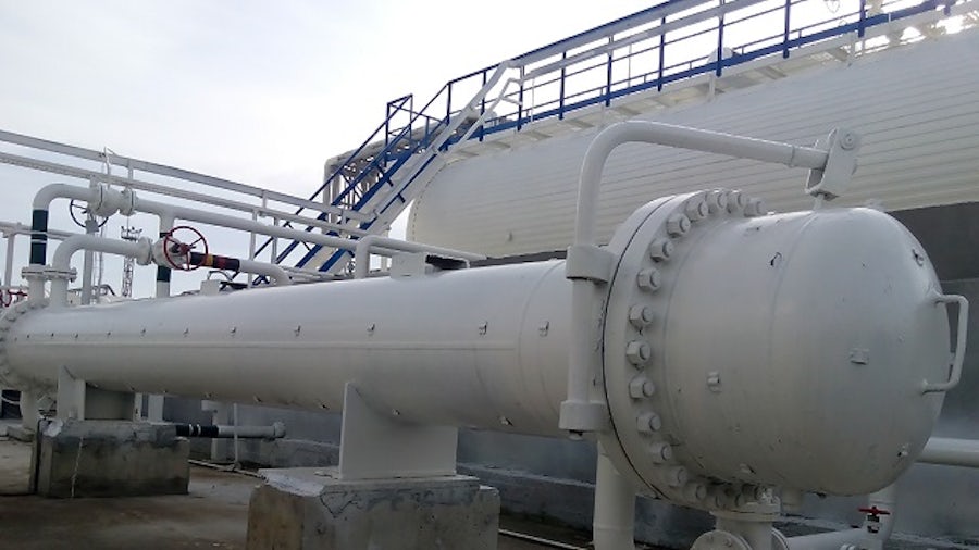 Landscape image of an industrial heat exchanger 