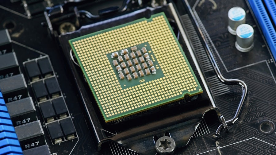 closed up of computer chip
