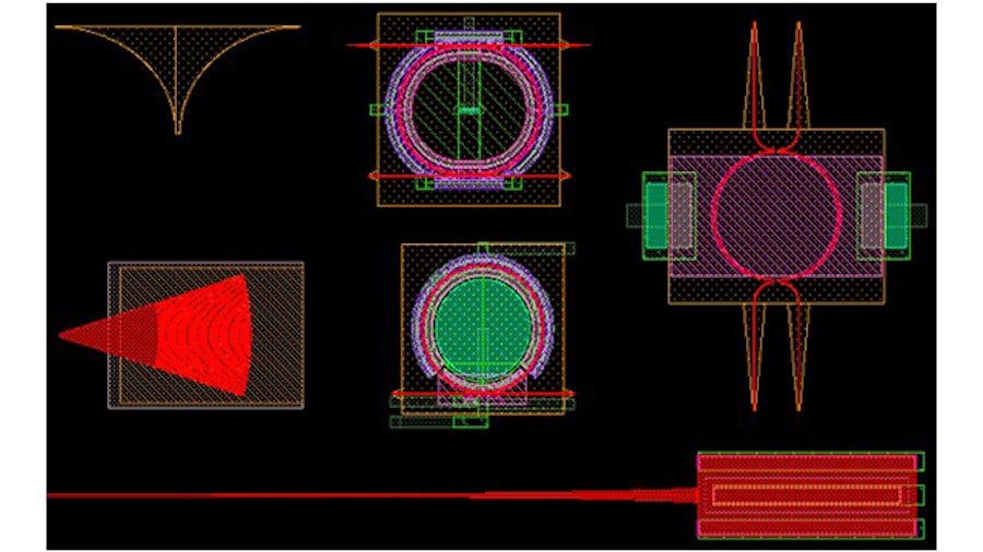 Silicon photonics promises fast data transmission, high bandwidth, and low power | screenshot of photonics design components