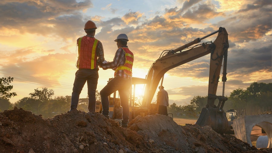 A piece of heavy equipment in an outdoor setting