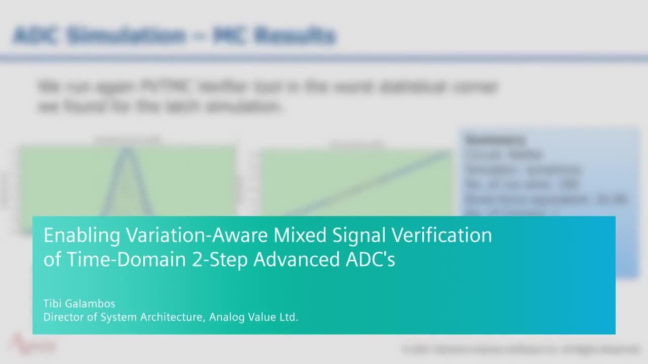 Enabling Variation-Aware Mixed-Signal Verification of Time-Domain 2-Step Advanced ADC's