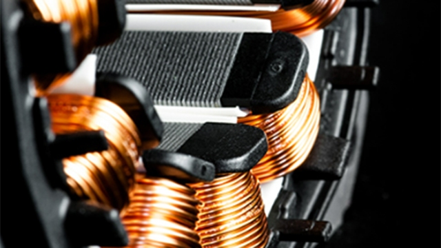 Electric motor copper wire windings