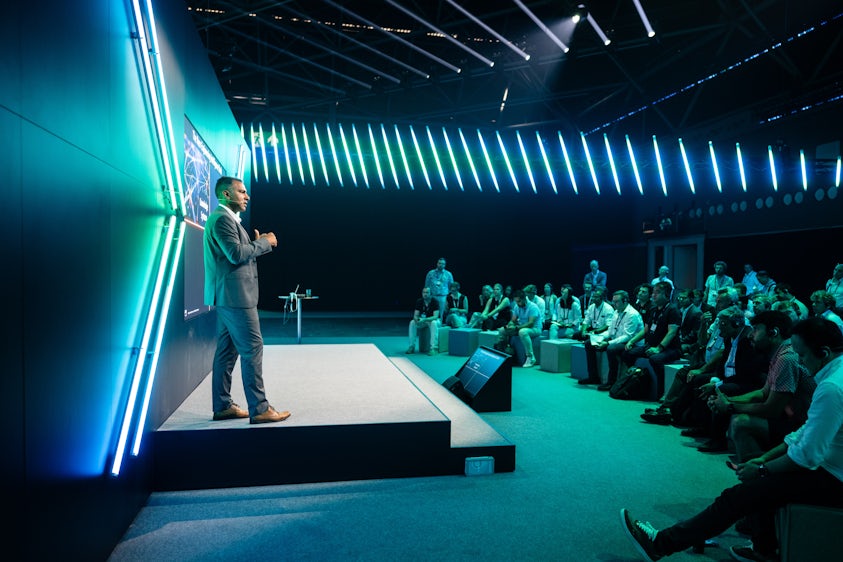 Attendees listening in on a breakout session at Realize LIVE Europe.