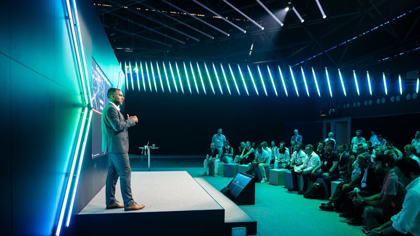 Attendees listening in on a breakout session at Realize LIVE Europe.