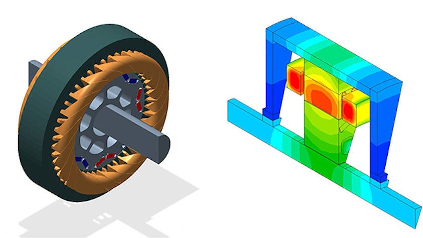 A heat analysis of electric motor parts