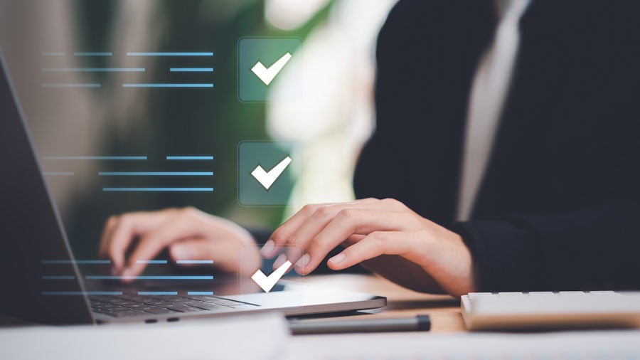 Digital representation of a data checklist