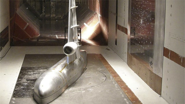 Example of wind tunnel measurement performed at DLR, Germany. Source: Thomas Ahlefeldt.