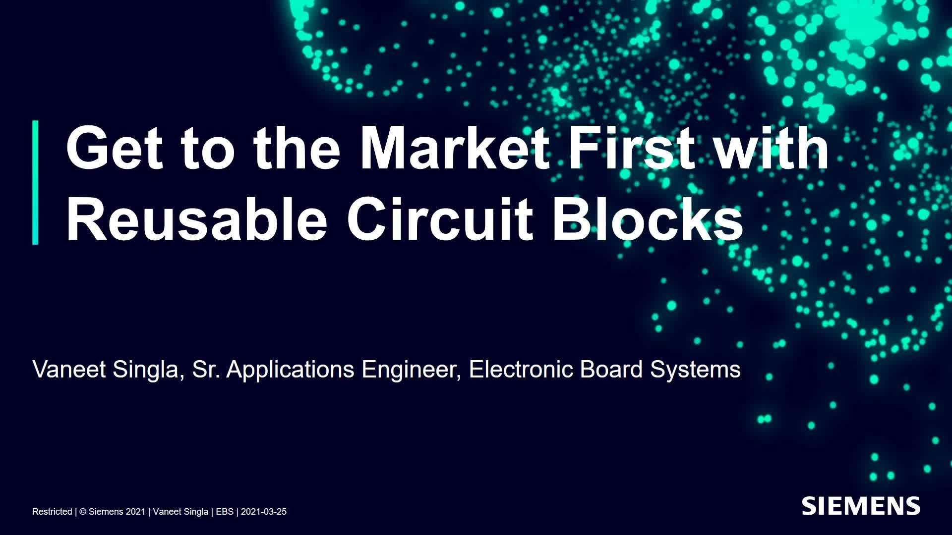 Get to the Market First with Reusable Circuit Blocks