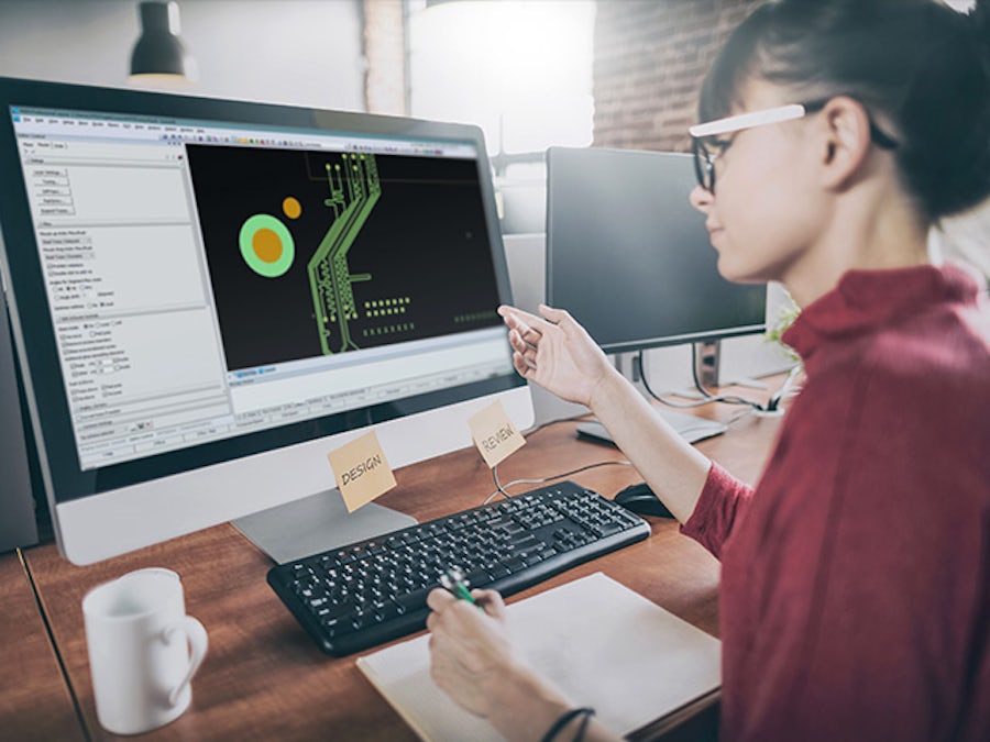 An electronic design engineer working on PADS Professional Premium.