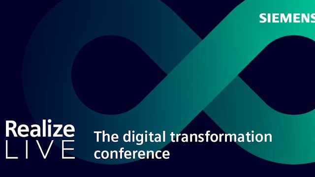 The Siemens Realize LIVE digital transformation conference logo for the user community software event.