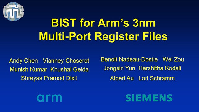 BIST for Arm’s 3nm multi-port register files